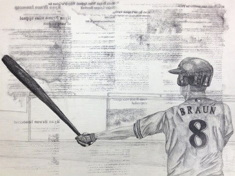 Braun, Austin Schroeder, pencil and ink, 17.5" by 23.25", 2013. 