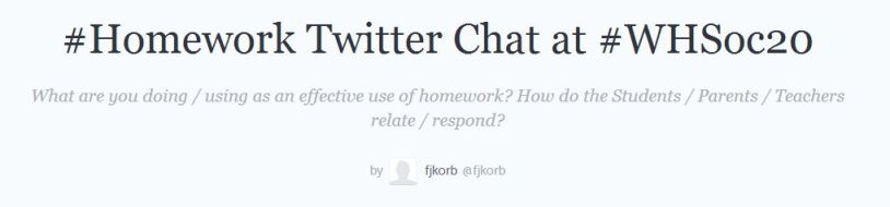 Homework Storify