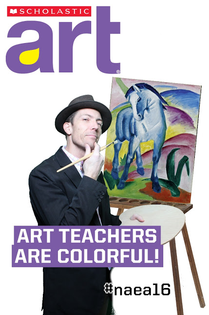 Mr. Korb on the Front cover of Scholastic Art Magazine!