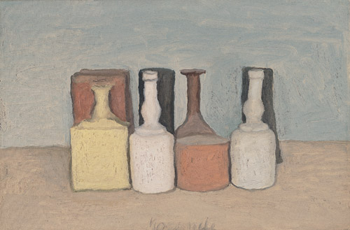 Georgio Morandi Still Life - How are you beginning? http://ahuskofmeaning.com/wp-content/uploads/2012/05/1956-2.jpg
