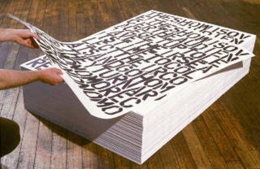 Felix Gonzales-Torres: http://dbprng00ikc2j.cloudfront.net/work/image/46284/slide/Communication_Breakdown_Felix_Gonzalez_Torres__Christopher_Wool_untitled_693_118.jpg