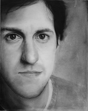 Mike Dretzka - Self-Portrait in Charcoal: http://www.dretzkastudio.com/images/025.jpg