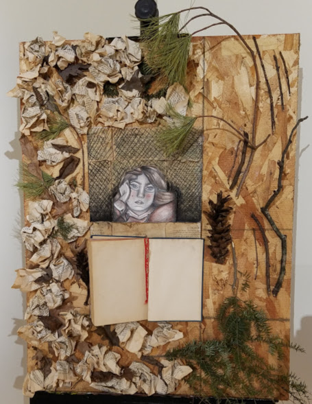 Joslin Stern's "“And she can laugh!” he said with wrath" from the 50 Sheets of Paper Assignment. Advanced Drawing - 2017.