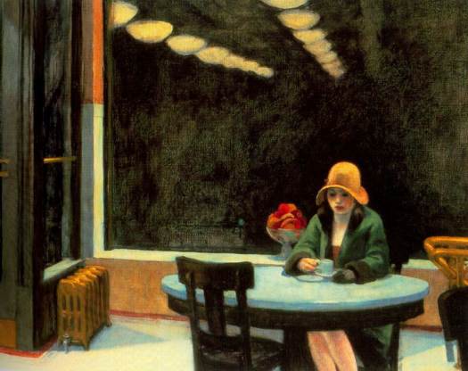 Edward Hopper Automat: http://www.edwardhopper.net/images/paintings/automat.jpg