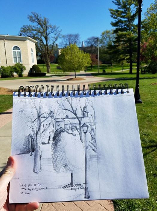 Tri-Dorms at Ripon College. Abby's last Sunday of her Freshman year.