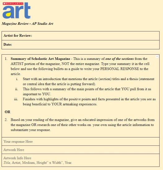 Scholastic Assignment