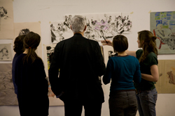 student-and-tutor-critiquing-work-at-a-drawing-year-forum_0