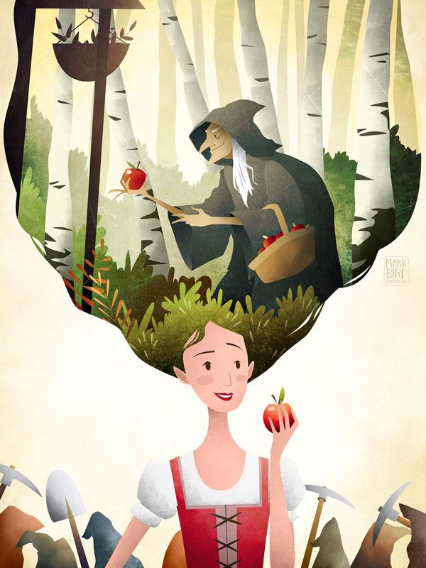 fairy-tale-princess-snow-white-mark-bird-illustration